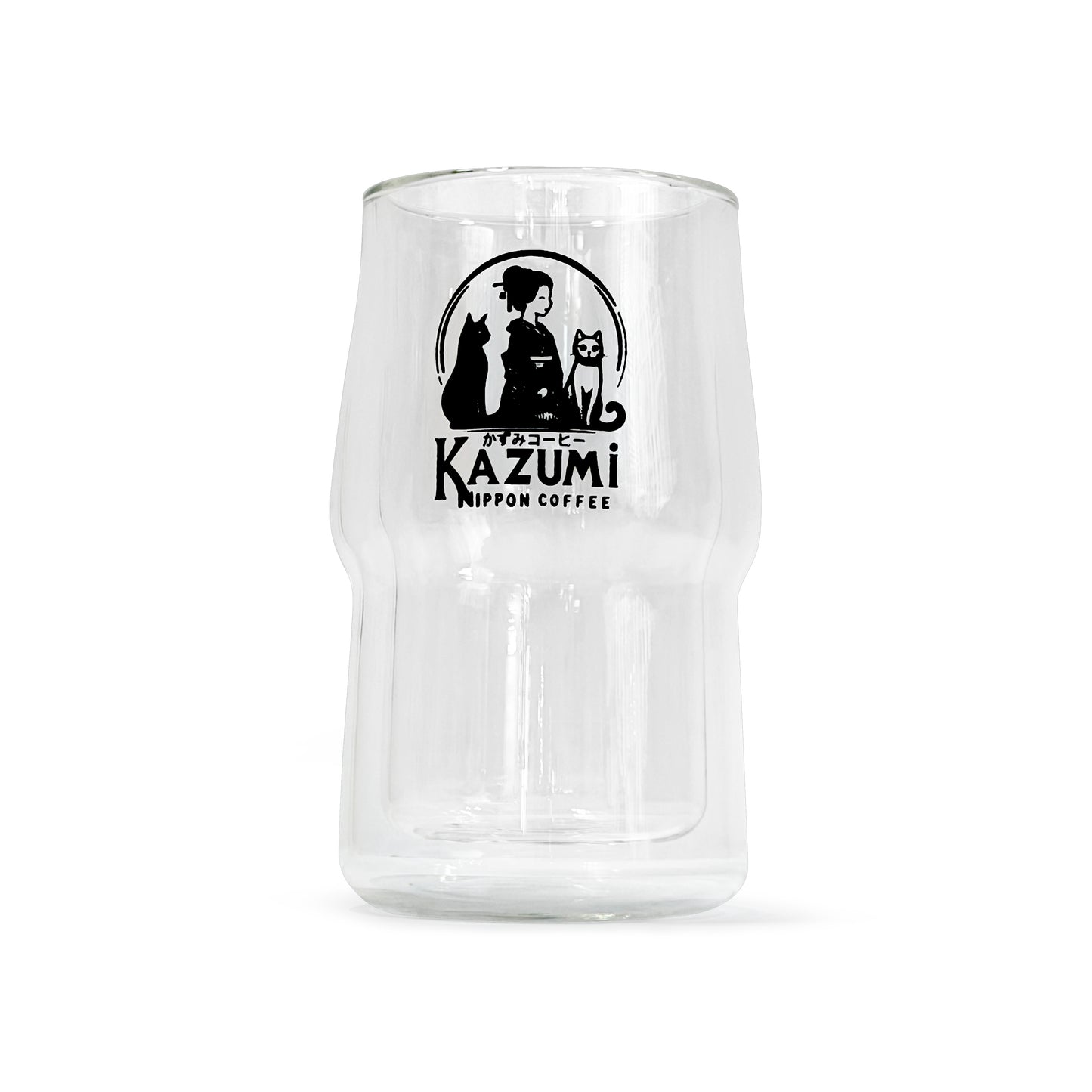 Sumi double wall borosilicate coffee cup with tall clarity shape