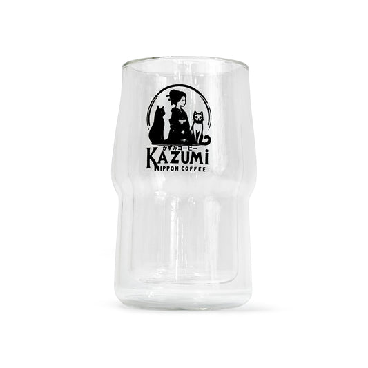 Sumi double wall borosilicate coffee cup with tall clarity shape
